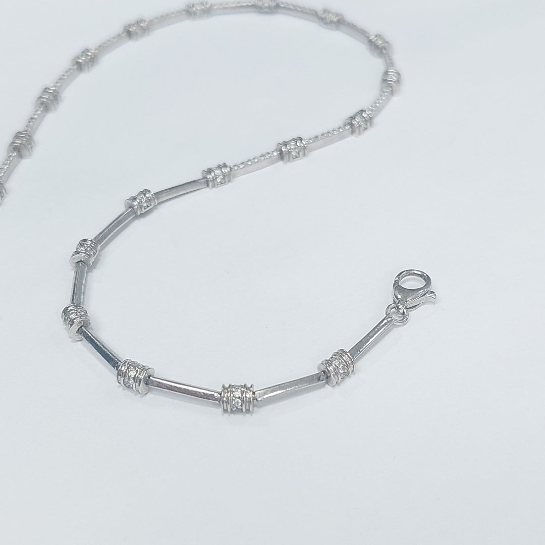COLLAR ORO, ORO BLANCO 14 K 15.3 GRMS (SEMINUEVO)