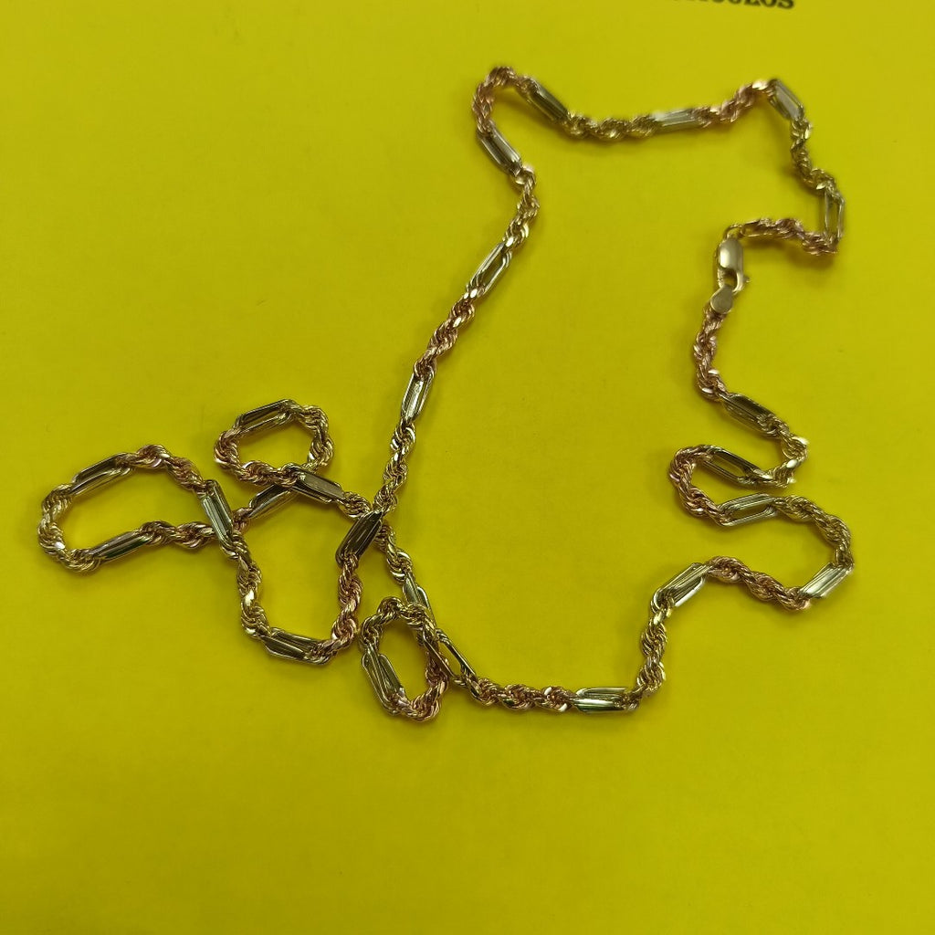 CADENA ORO COMBINADO 14 K 14.7 GRMS (SEMINUEVO)