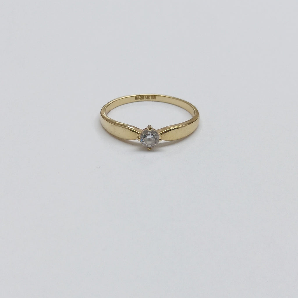 ANILLITO, SOLITARIO ORO 14 K 1.9 GRMS (SEMINUEVO)