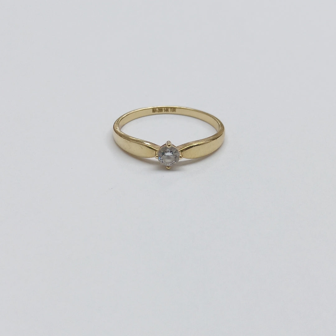 ANILLITO, SOLITARIO ORO 14 K 1.9 GRMS (SEMINUEVO)