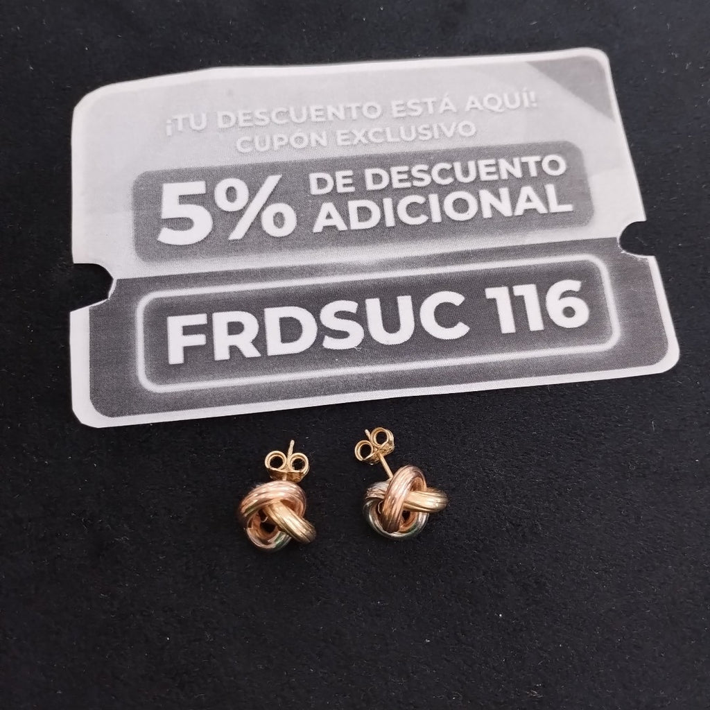 ARETES PAR ORO 10 K 2.5 GRMS (SEMINUEVO)