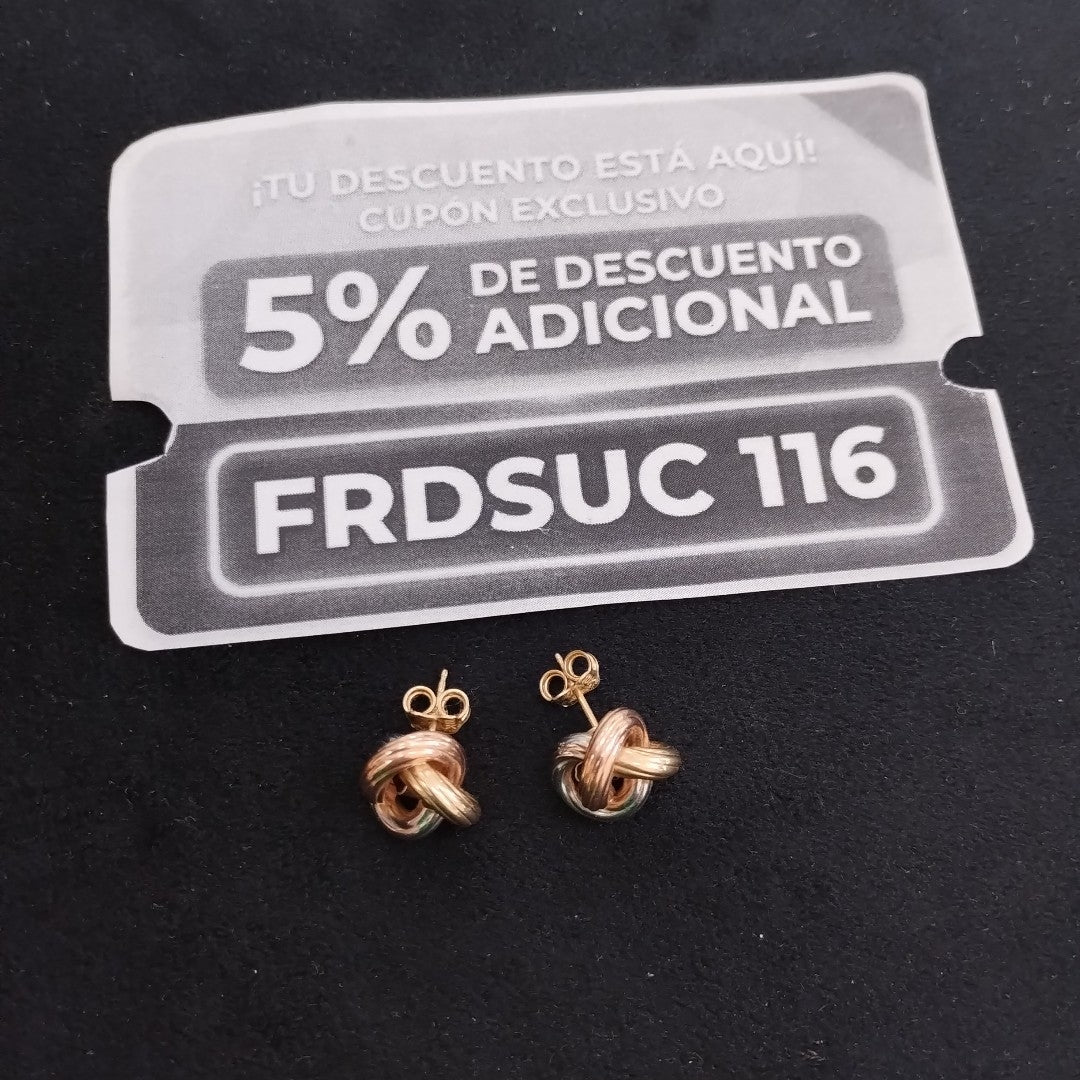 ARETES PAR ORO 10 K 2.5 GRMS (SEMINUEVO)