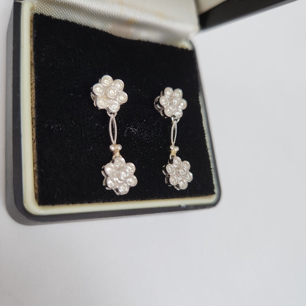 BROQUELES PAR ORO BLANCO 14 K 3 GRMS (SEMINUEVO)