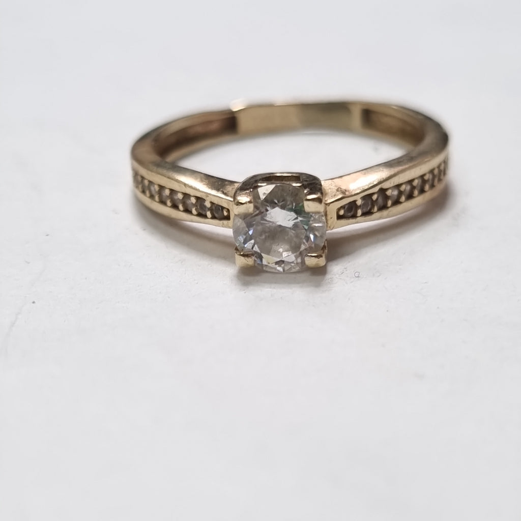 ANILLITO, SOLITARIO ORO 14 K 2.2 GRMS (SEMINUEVO)