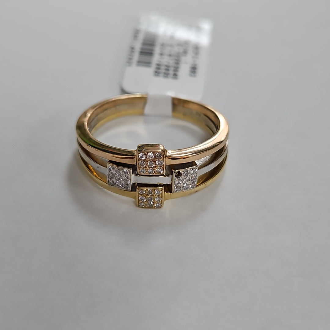 ANILLO ORO COMBINADO 18 K 7,40 GRMS (SEMINUEVO)