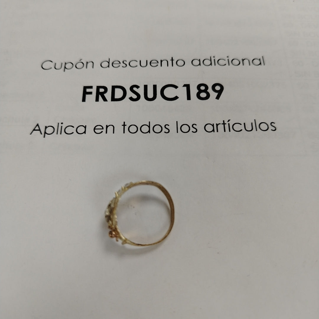 ANILLITO ORO COMBINADO 10 K 2.4 GRMS (SEMINUEVO)