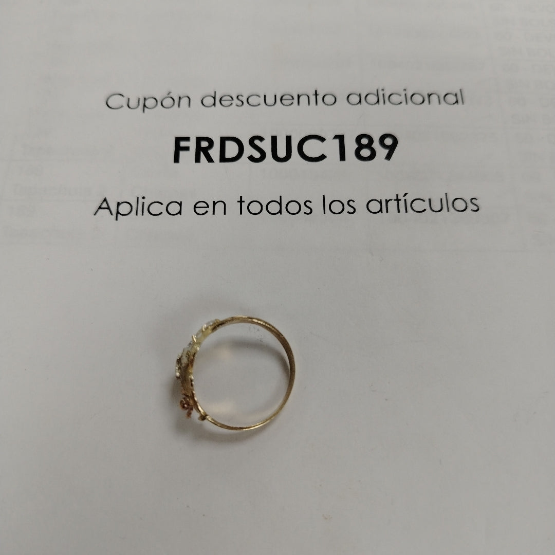 ANILLITO ORO COMBINADO 10 K 3 GRMS (SEMINUEVO)