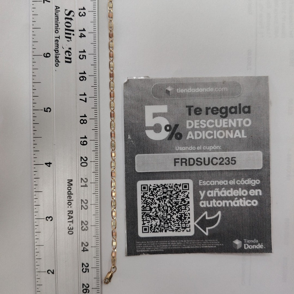 CADENA ORO, ORO COMBINADO 10 K 1.6 GRMS (SEMINUEVO)