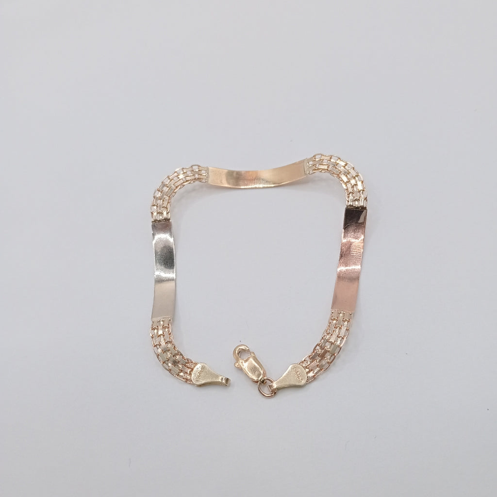 PULSERA ORO COMBINADO 10 K 4.6 GRMS (SEMINUEVO)