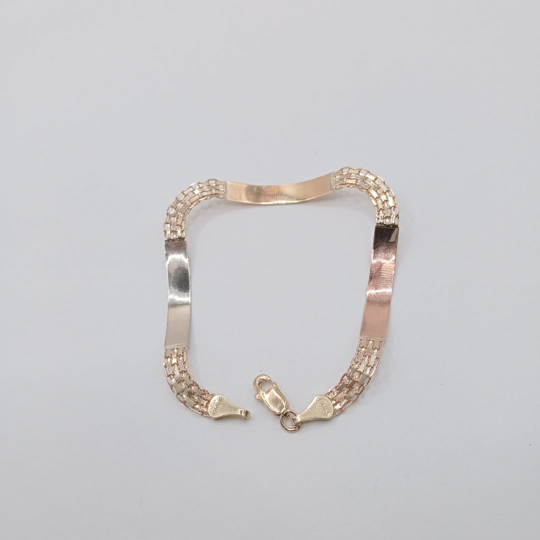 PULSERA ORO COMBINADO 10 K 4.6 GRMS (SEMINUEVO)