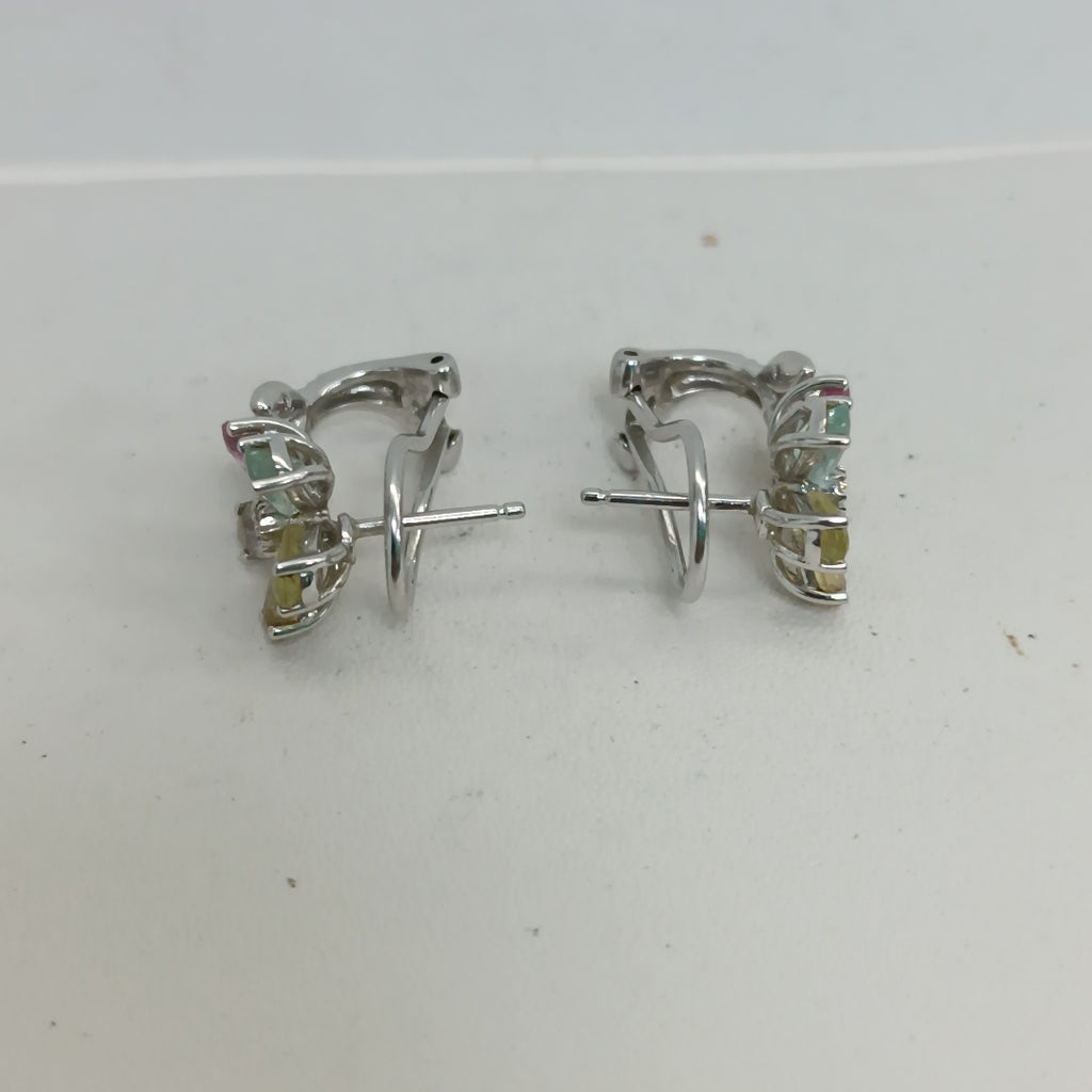ARETES PAR ORO BLANCO 14 K 5,10 GRMS (SEMINUEVO)