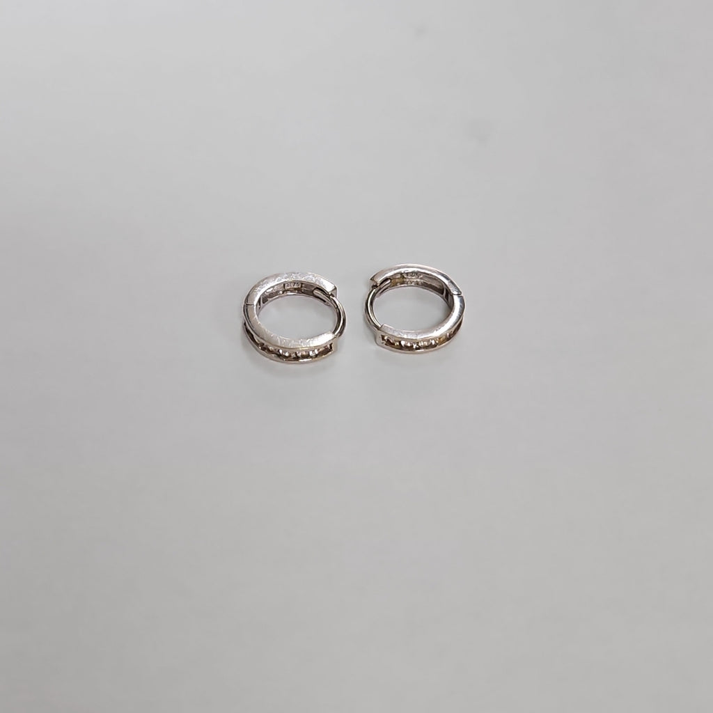 ARRACADAS PAR ORO BLANCO 14 K 1,00 GRMS (SEMINUEVO)