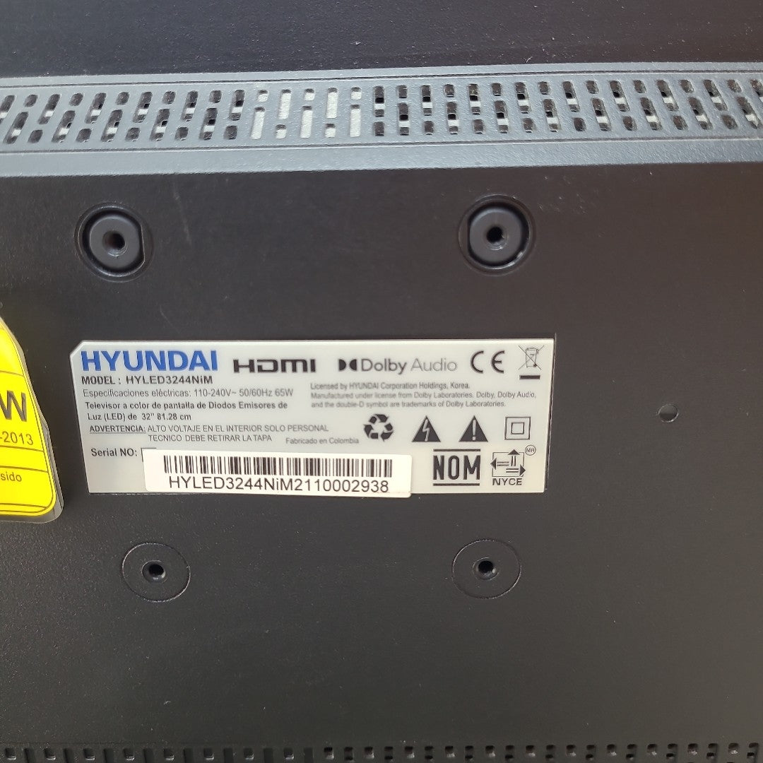 PANTALLA HYUNDAI HYLED3244NIM (2020) 32" LED HD (SEMINUEVO)