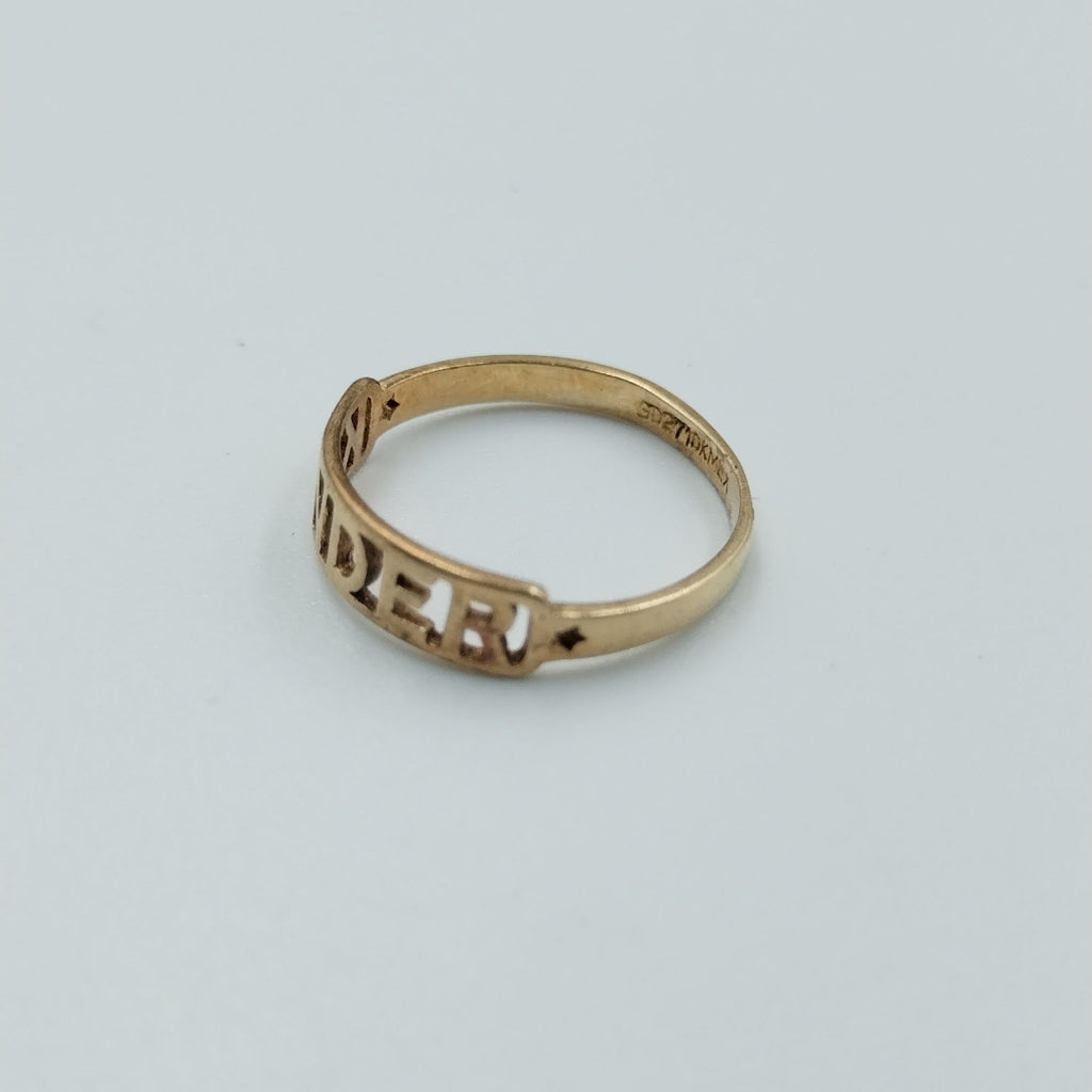 ANILLO DE GRADUACIÓN ORO 10 K 0.7 GRMS (SEMINUEVO)
