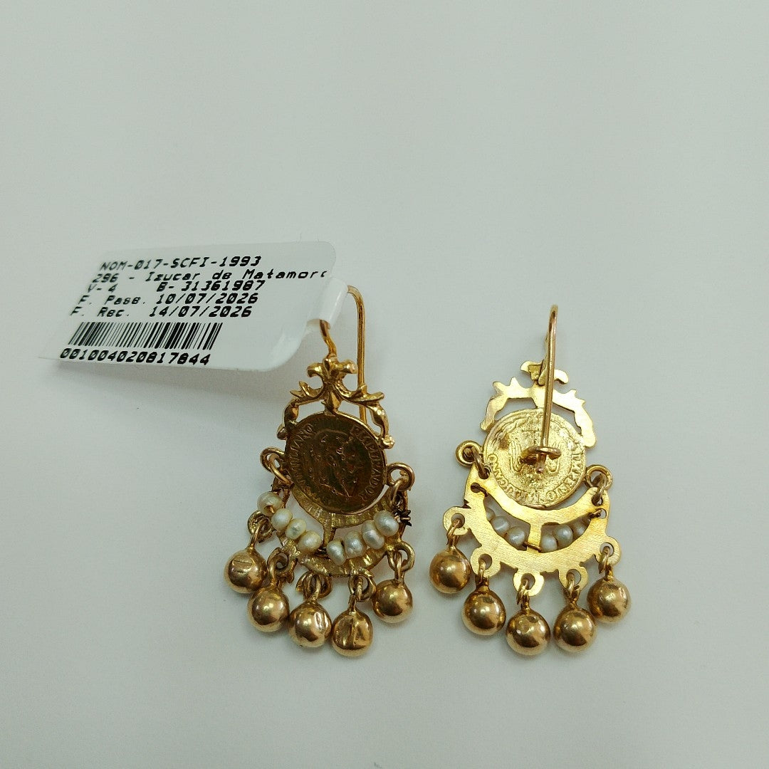 ARETES PAR ORO 10 K 4.8 GRMS (SEMINUEVO)