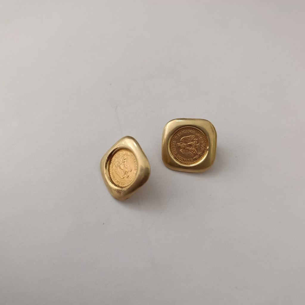 ARETES PAR ORO 21 K 3.32 GRMS (SEMINUEVO)