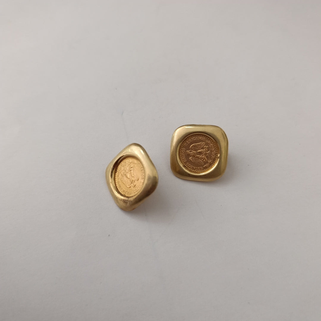 ARETES PAR ORO 21 K 3.32 GRMS (SEMINUEVO)