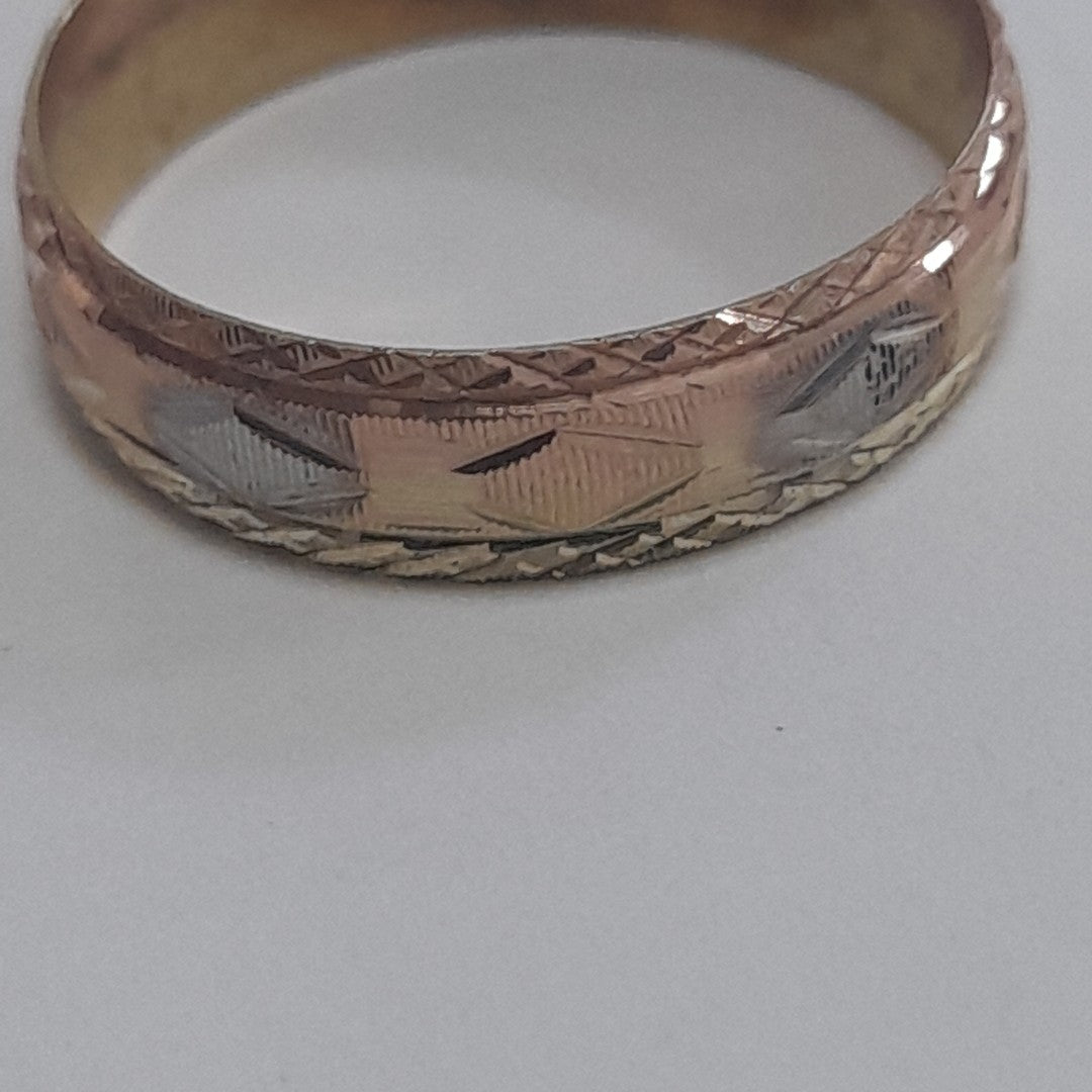 ARGOLLA ORO, ORO COMBINADO 10 K 1.3 GRMS (SEMINUEVO)