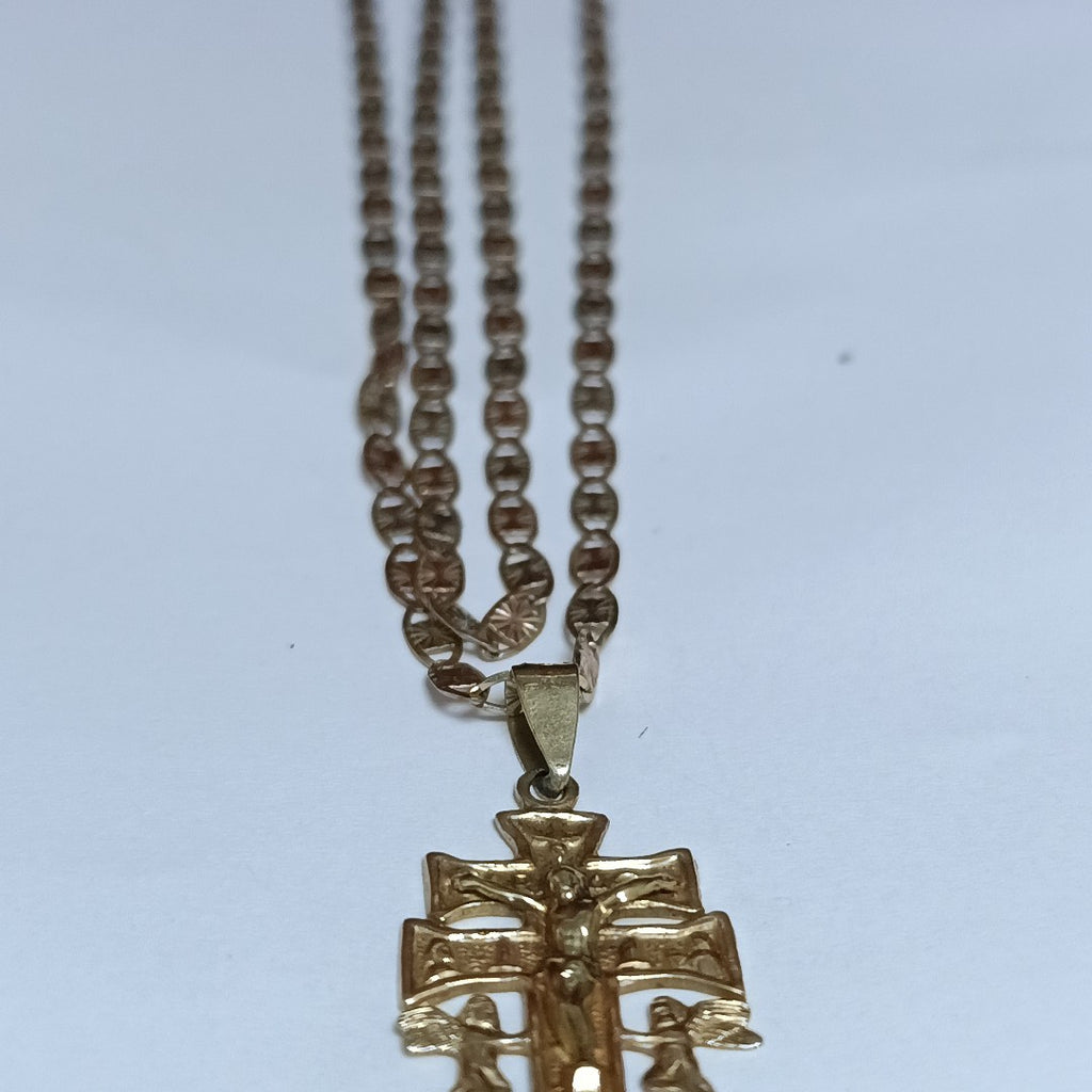 CADENA, CRUCIFIJO ORO 10 K 10.5 GRMS (SEMINUEVO)