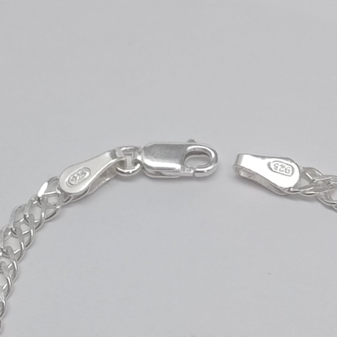 PULSERA DOBLE ESLABON PLATA .925 21 CM 3.63 GR (NUEVO)