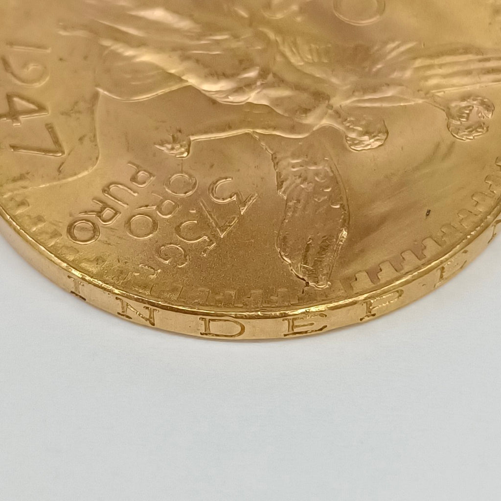 K1 41.6 GRMS 21 K IDENTIFICACIÓN MONEDA NOMINATIVA MONEDAS PESOS 50 PESO (SEMINUEVO)