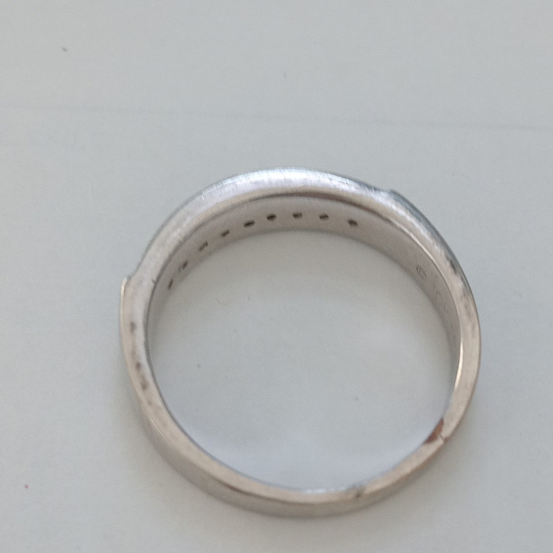 ANILLO ORO, ORO BLANCO 10 K 5.7 GRMS (SEMINUEVO)