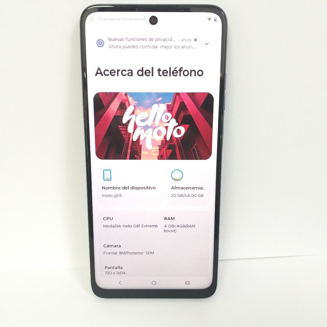 CELULAR MOTOROLA MOTO G05 XT2523-2 (2025) 64 GB 4 GB RAM (SEMINUEVO)