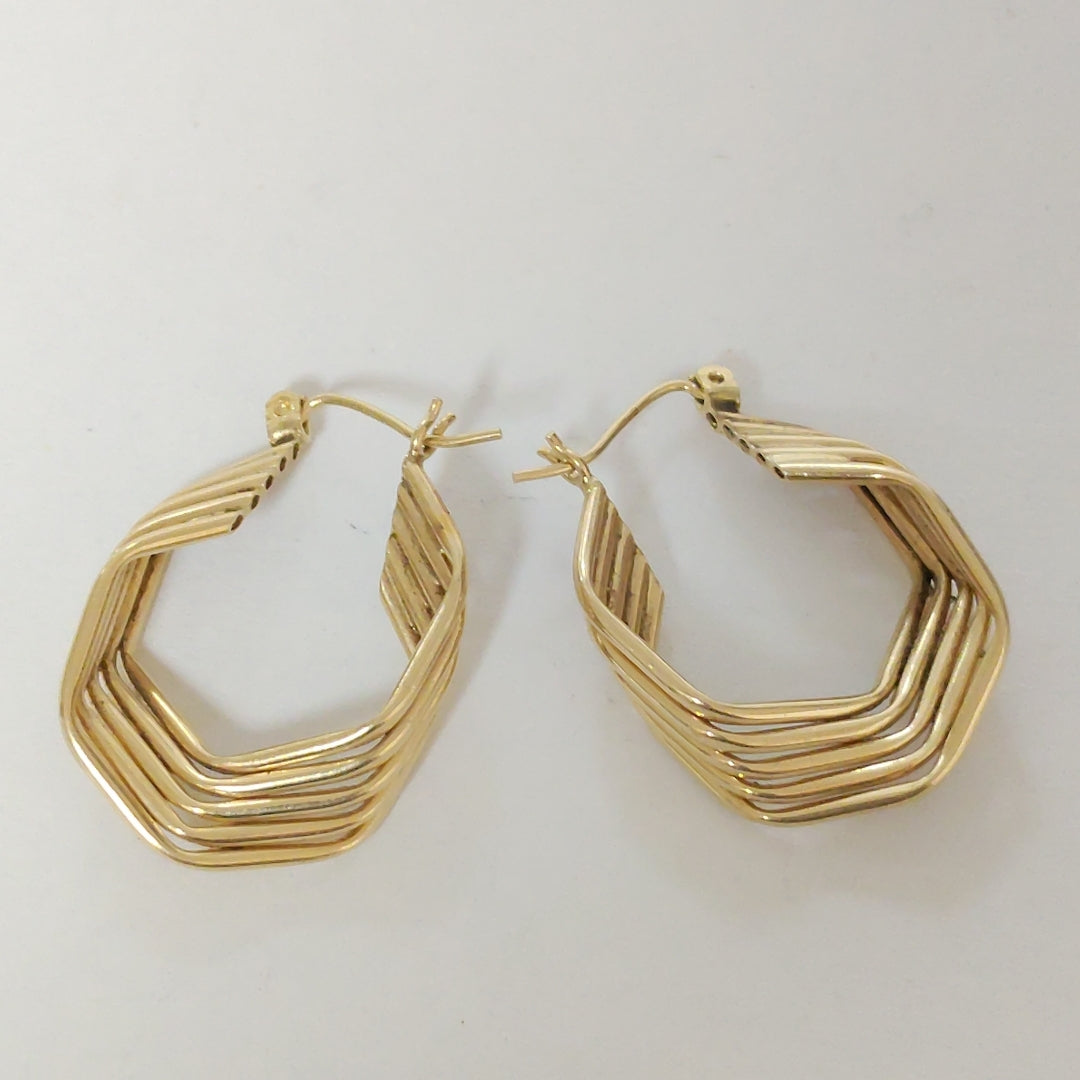ARRACADAS PAR ORO 14 K 3.4 GRMS (SEMINUEVO)