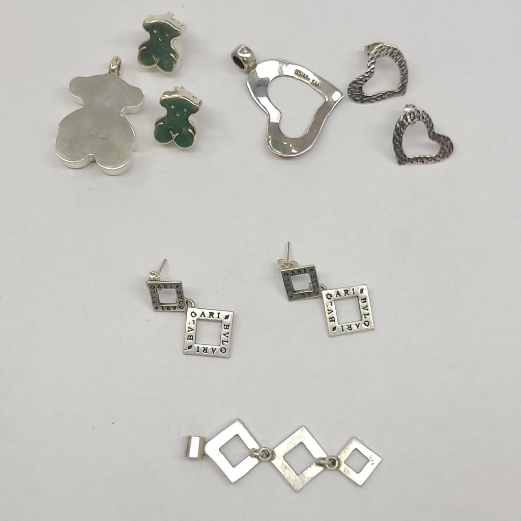 ARRACADAS PAR, DIJE PLATA 38 GRMS (SEMINUEVO)