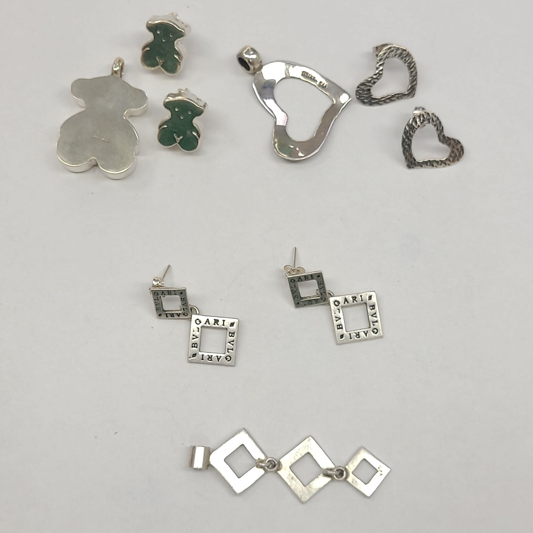 ARRACADAS PAR, DIJE PLATA 38 GRMS (SEMINUEVO)