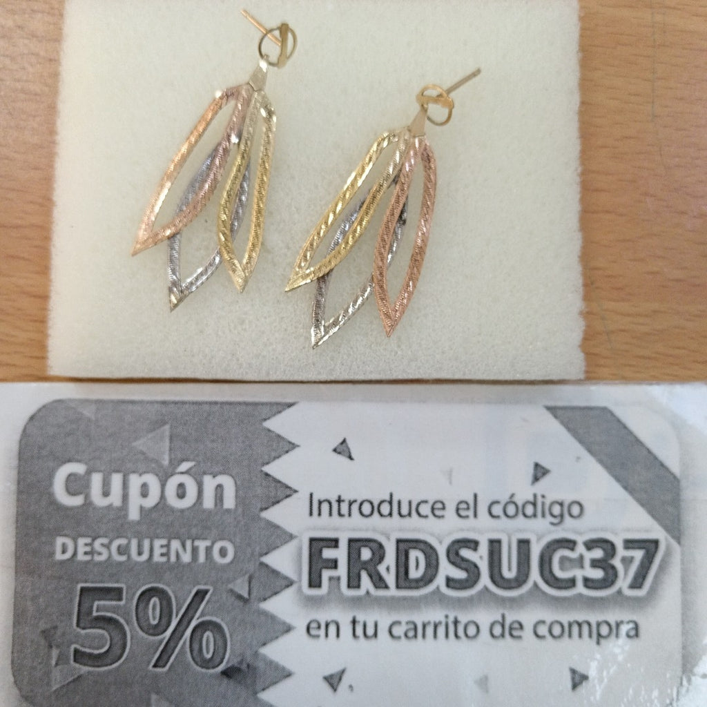 ARETES PAR ORO 10 K 2.7 GRMS (SEMINUEVO)