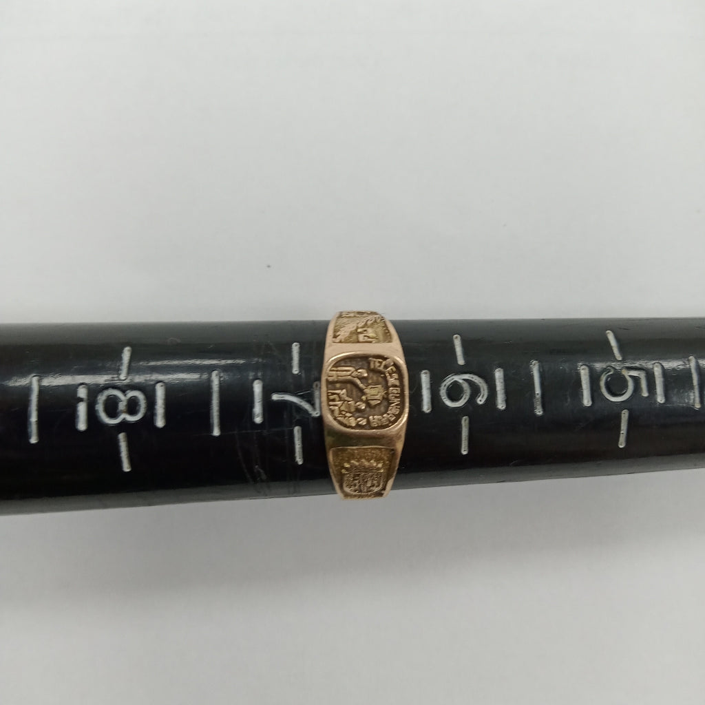 ANILLO DE GRADUACIÓN ORO 10 K 1.9 GRMS (SEMINUEVO)