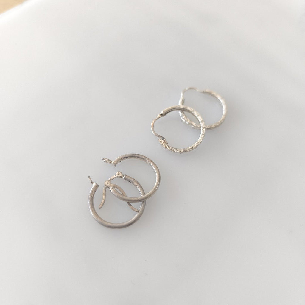 ARETES PAR,ARRACADAS PAR PLATA 3,50 GRMS (SEMINUEVO)