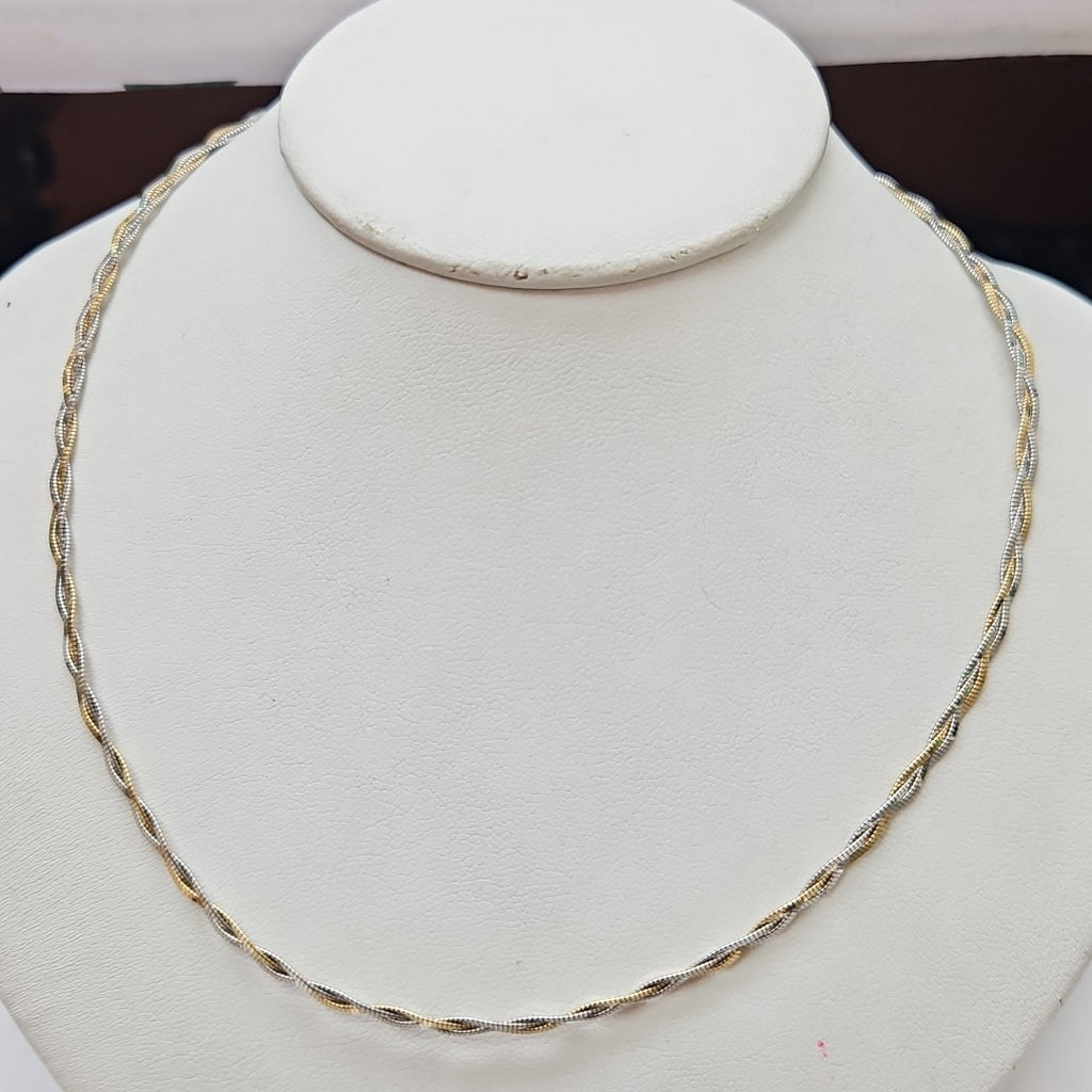 GARGANTILLA ORO,ORO BLANCO 14 K 5,60 GRMS (SEMINUEVO)
