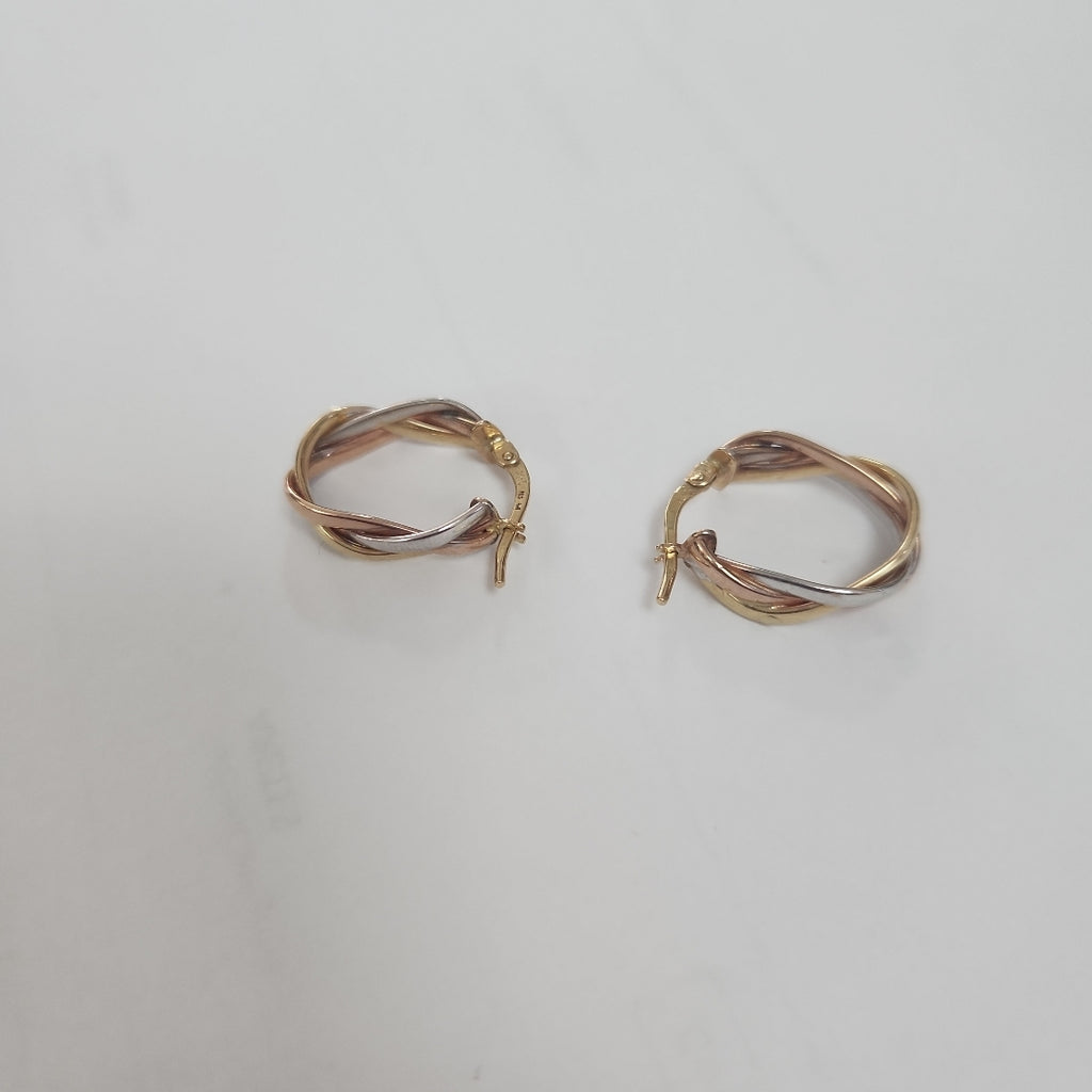 ARRACADAS PAR ORO COMBINADO 14 K 2,30 GRMS (SEMINUEVO)