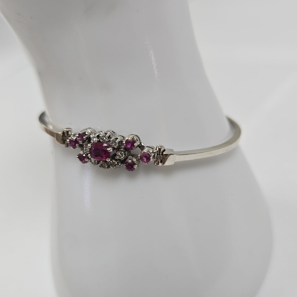 PULSERA ORO BLANCO 14 K 6.4 GRMS (SEMINUEVO)