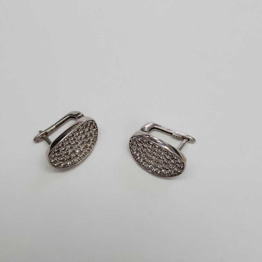 ARETES PAR ORO BLANCO 14 K 4,90 GRMS (SEMINUEVO)