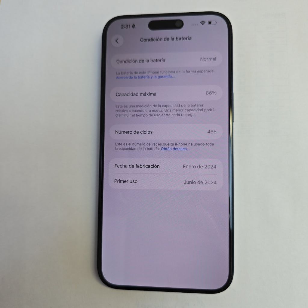 CELULAR APPLE IPHONE 15 PRO MAX A3105 (2023) 256 GB 8 GB RAM (SEMINUEVO)