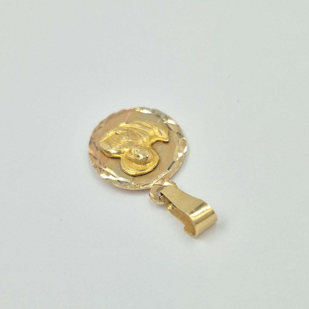 MEDALLA RELIGIOSA ORO, ORO COMBINADO 14 K 1.3 GRMS (SEMINUEVO)