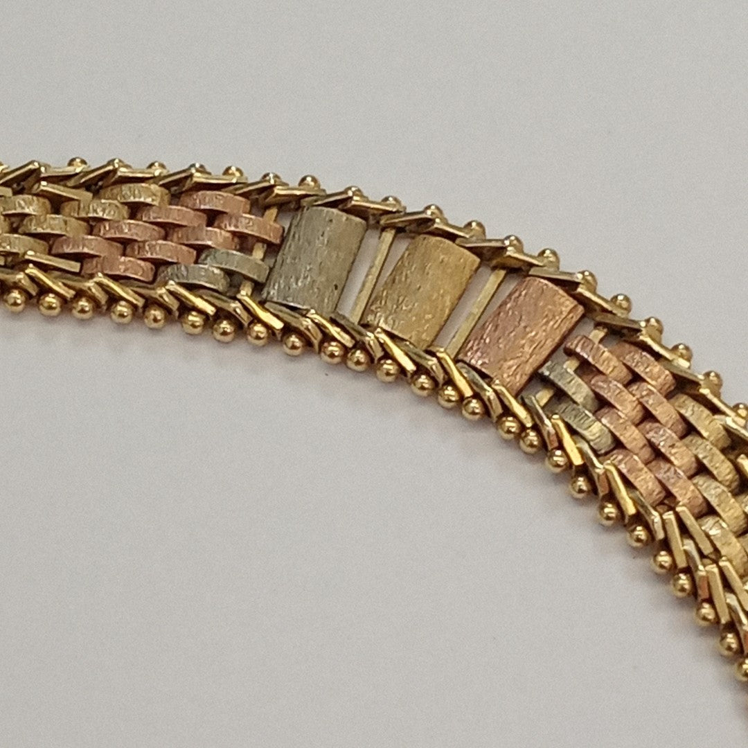 PULSERA ORO COMBINADO 14 K 8,50 GRMS (SEMINUEVO)