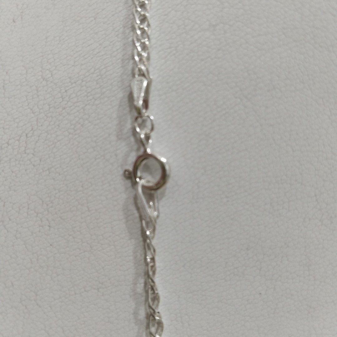 CADENA TEJIDO ESLABONES PLATA .925 55 CM 3.9 GR (NUEVO)
