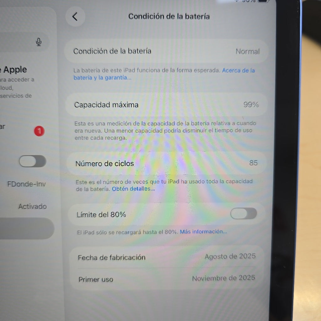 TABLETA APPLE IPAD A16 A3354 (2025) 128 GB 6 GB RAM (SEMINUEVO)