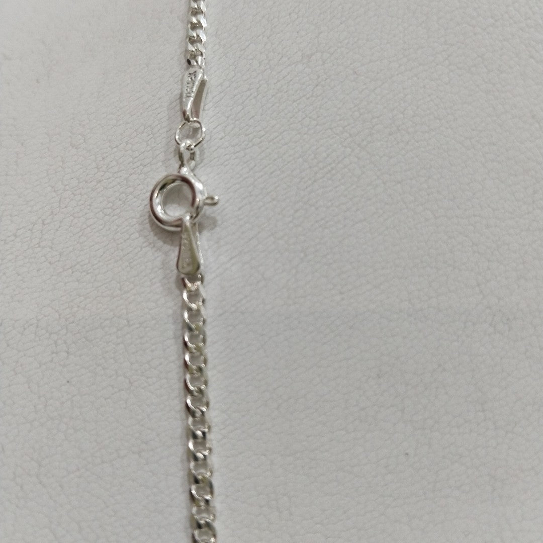 CADENA TEJIDO BARBADO PLATA .925 60 CM 5.7 GR (NUEVO)