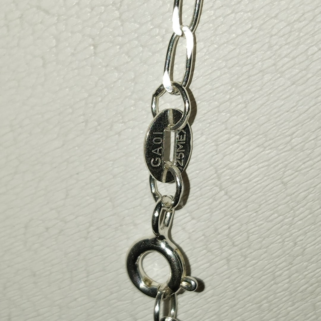 CADENA TEJIDO ESLABONES PLATA .925 55 CM 2.7 GR (NUEVO)