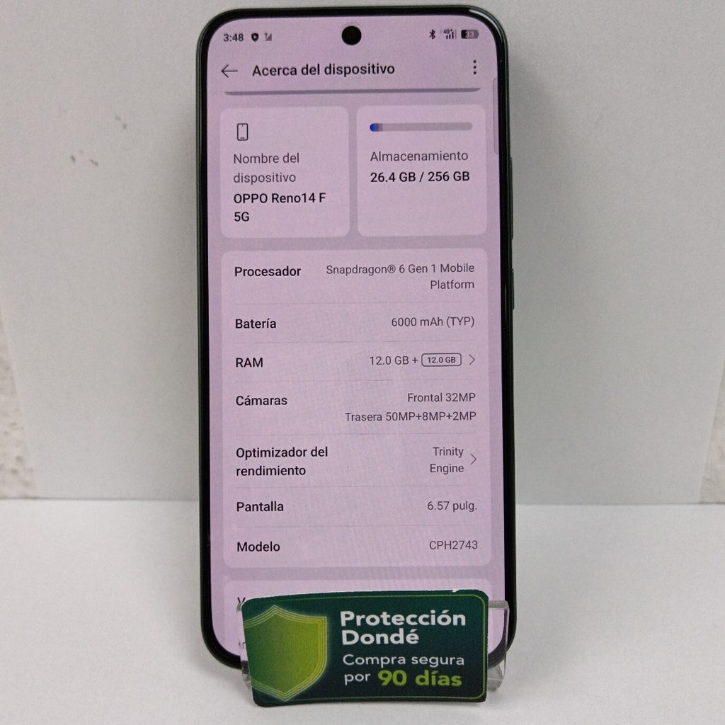 CELULAR OPPO RENO 14 F CPH2743 (2025) 256 GB 12 GB RAM (SEMINUEVO)