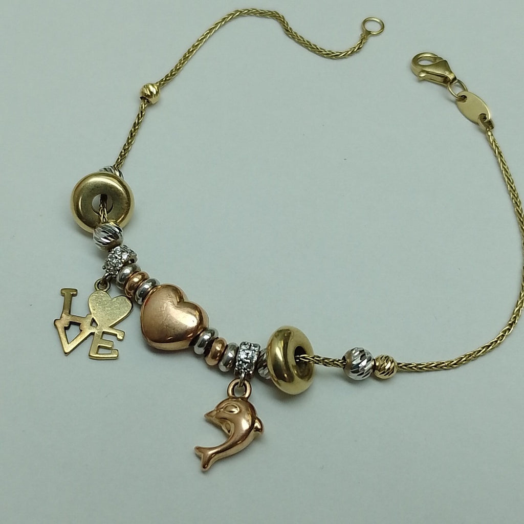 PULSERA ORO, ORO COMBINADO 10 K 4 GRMS (SEMINUEVO)