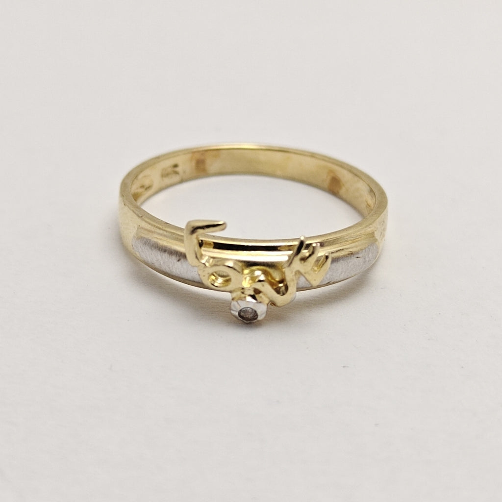 ANILLITO ORO COMBINADO 14 K 2,20 GRMS (SEMINUEVO)