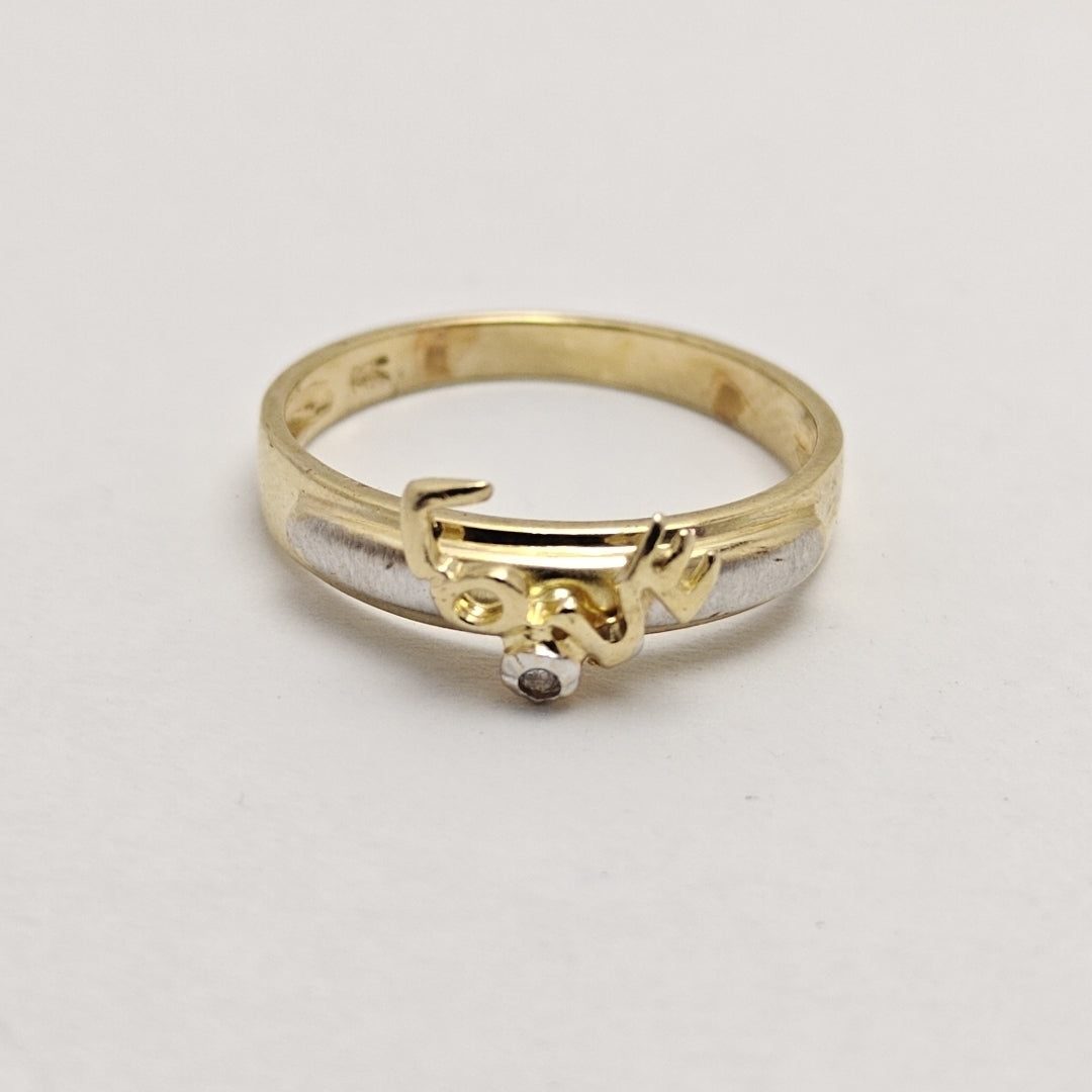 ANILLITO ORO COMBINADO 14 K 2,20 GRMS (SEMINUEVO)
