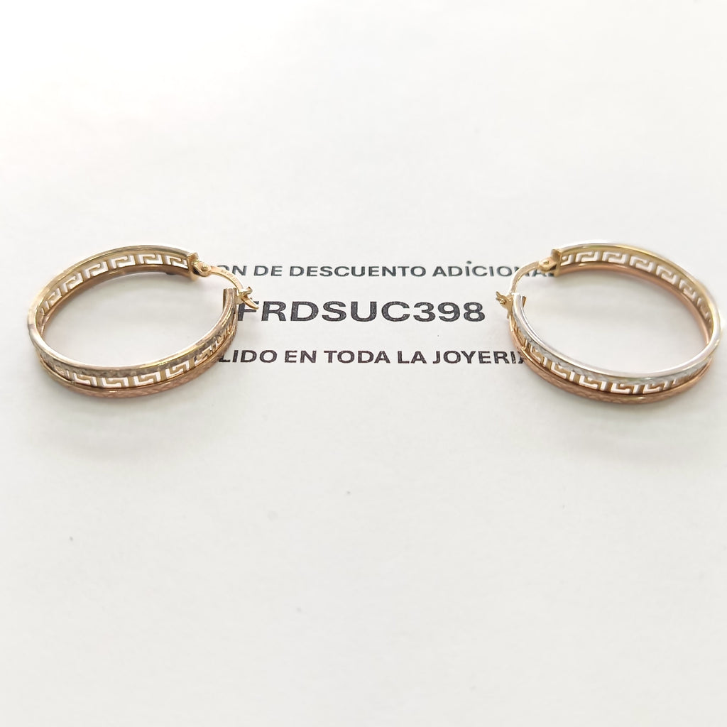 ARRACADAS PAR ORO,ORO COMBINADO 10 K 4,30 GRMS (SEMINUEVO)