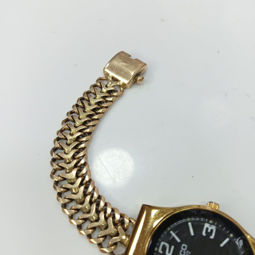 RELOJ CAJA ACERO PULSO ORO ORO 10 K 41.5 GRMS (SEMINUEVO)